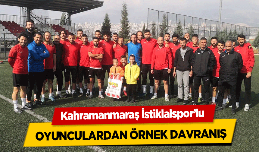 Kahramanmaraş İstiklalspor’lu oyunculardan örnek davranış