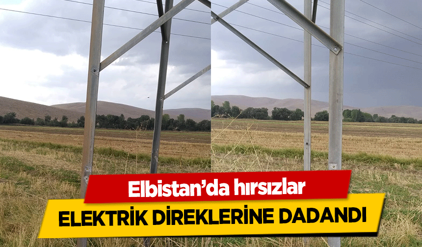 Elbistan’da hırsızlar elektrik direklerine dadandı