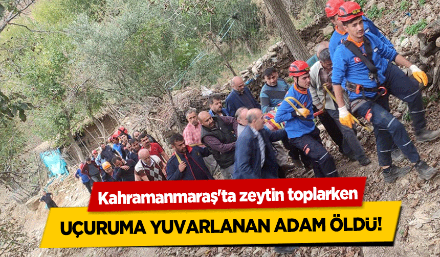 Kahramanmaraş'ta zeytin toplarken uçuruma yuvarlanan adam öldü!