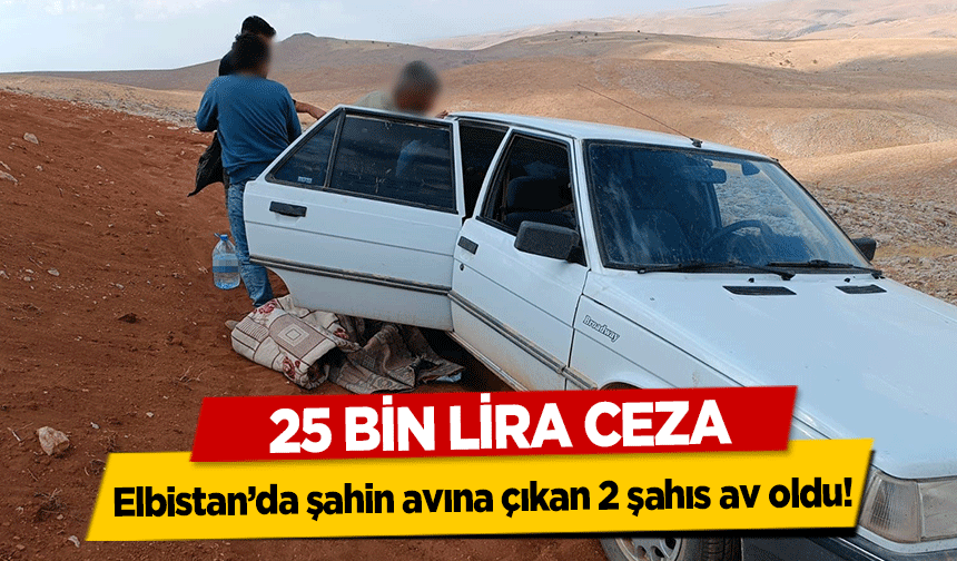 Elbistan’da şahin avına çıkan 2 şahıs av oldu!