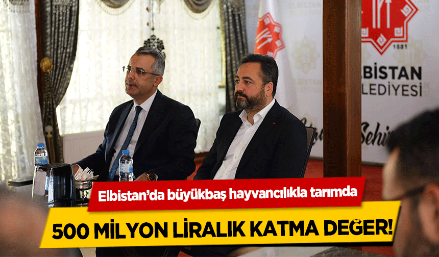 Elbistan’da büyükbaş hayvancılıkla tarımda 500 milyon liralık katma değer!