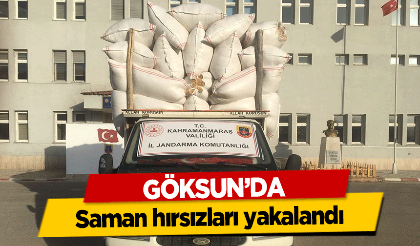 Göksun’da saman hırsızları yakalandı