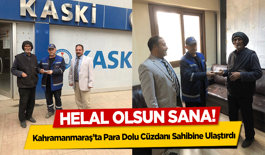 Kahramanmaraş’ta temzlik personelinden onurlu davranış!