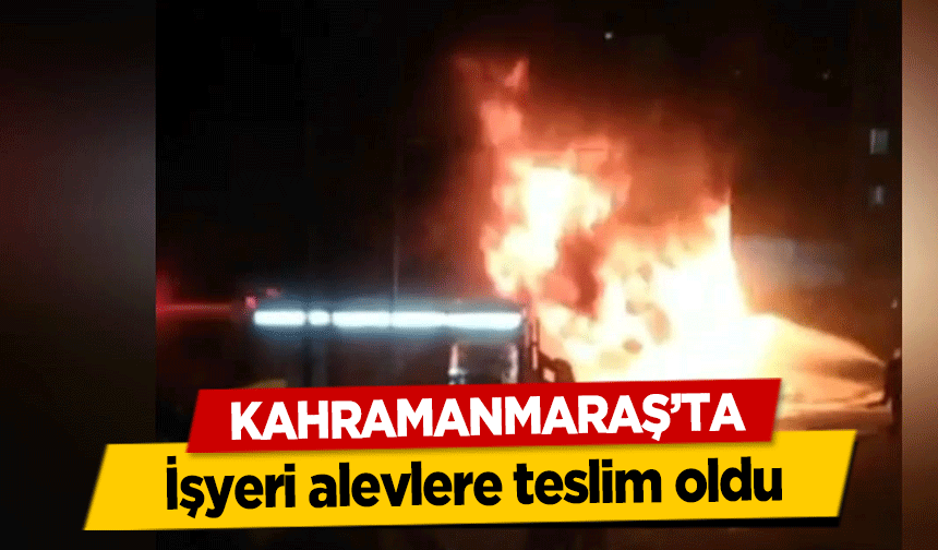 Kahramanmaraş’ta işyeri alevlere teslim oldu