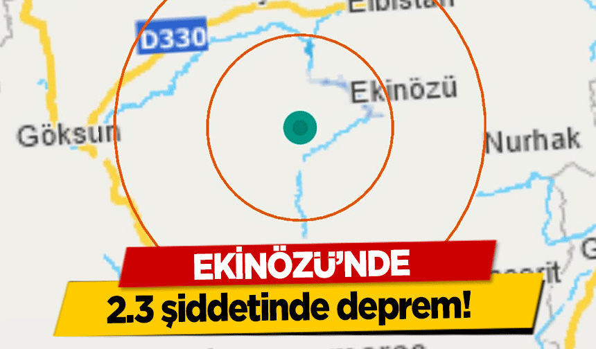 Ekinözü’nde 2.3 şiddetinde deprem!  