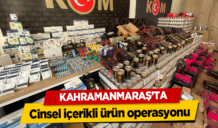 Kahramanmaraş’ta cinsel içerikli ürün operasyonu