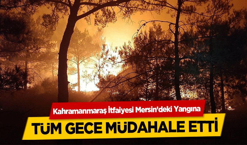 Kahramanmaraş İtfaiyesi Mersin’deki Yangına Tüm Gece Müdahale Etti