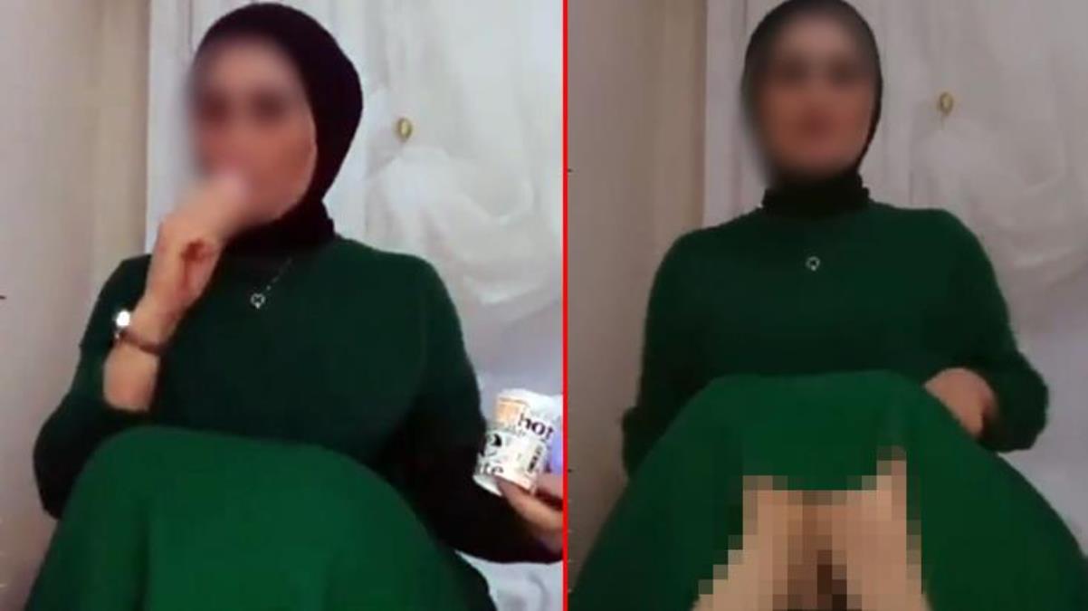 Çocuğunun yanında cinsel içerikli yayın açtı