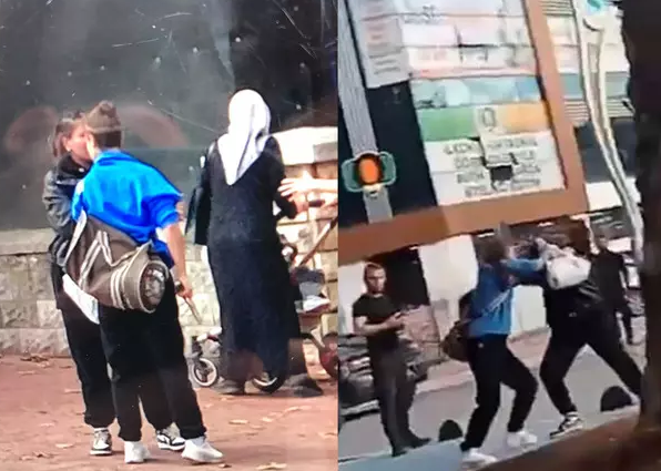 Buda silahlı genç kız! Kavgaya böyle geldi!