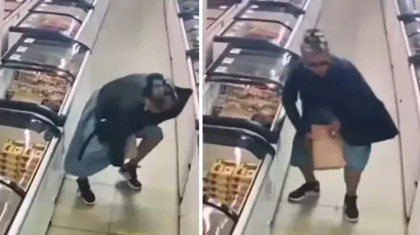 Hırsız kadının etek altı mekanizması merak konusu oldu!