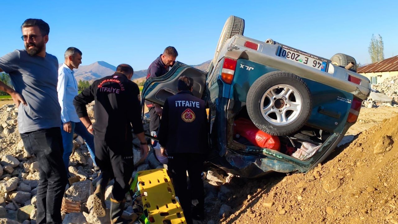 Kahramanmaraş’ta Trafik Kazası: Cip Takla Attı, 2 Yaralı