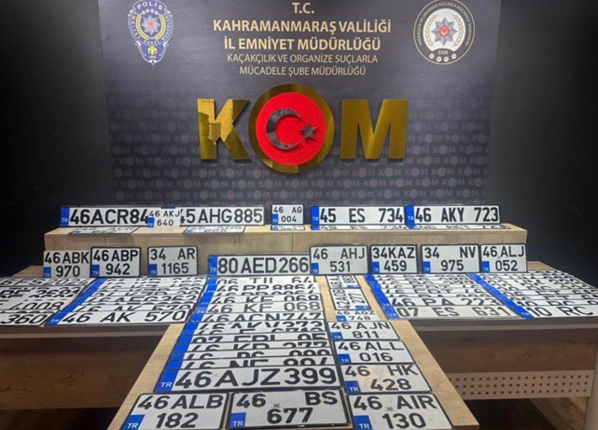 Kahramanmaraş’ta Kaçak Plaka Operasyonu! Onlarca Plaka Ele Geçirildi